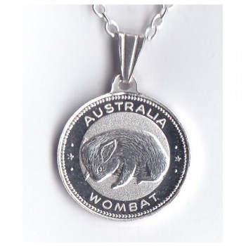 Sterling Silver Native Wombat Pendant